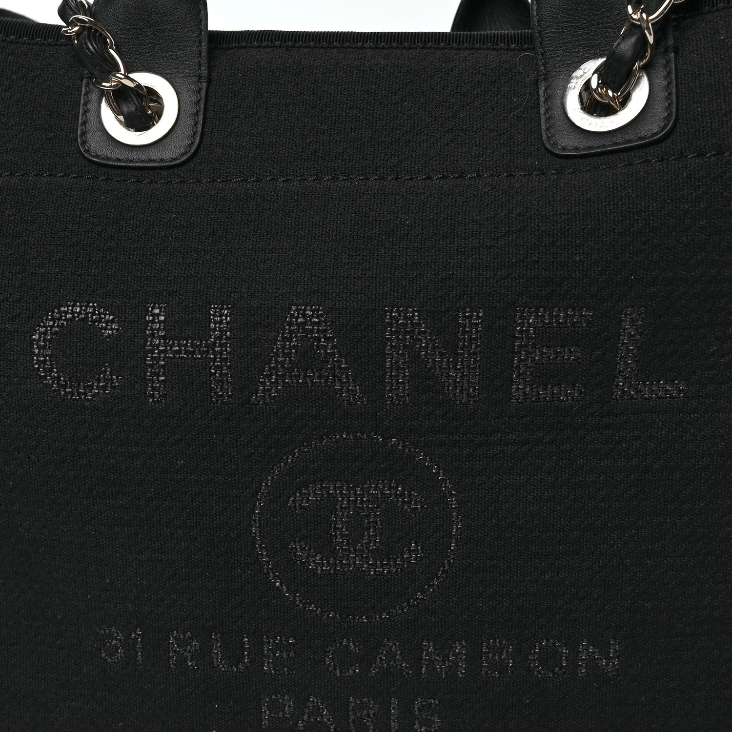 Chanel Mixed Fibers Medium Deauville Tote Black 10 of 12