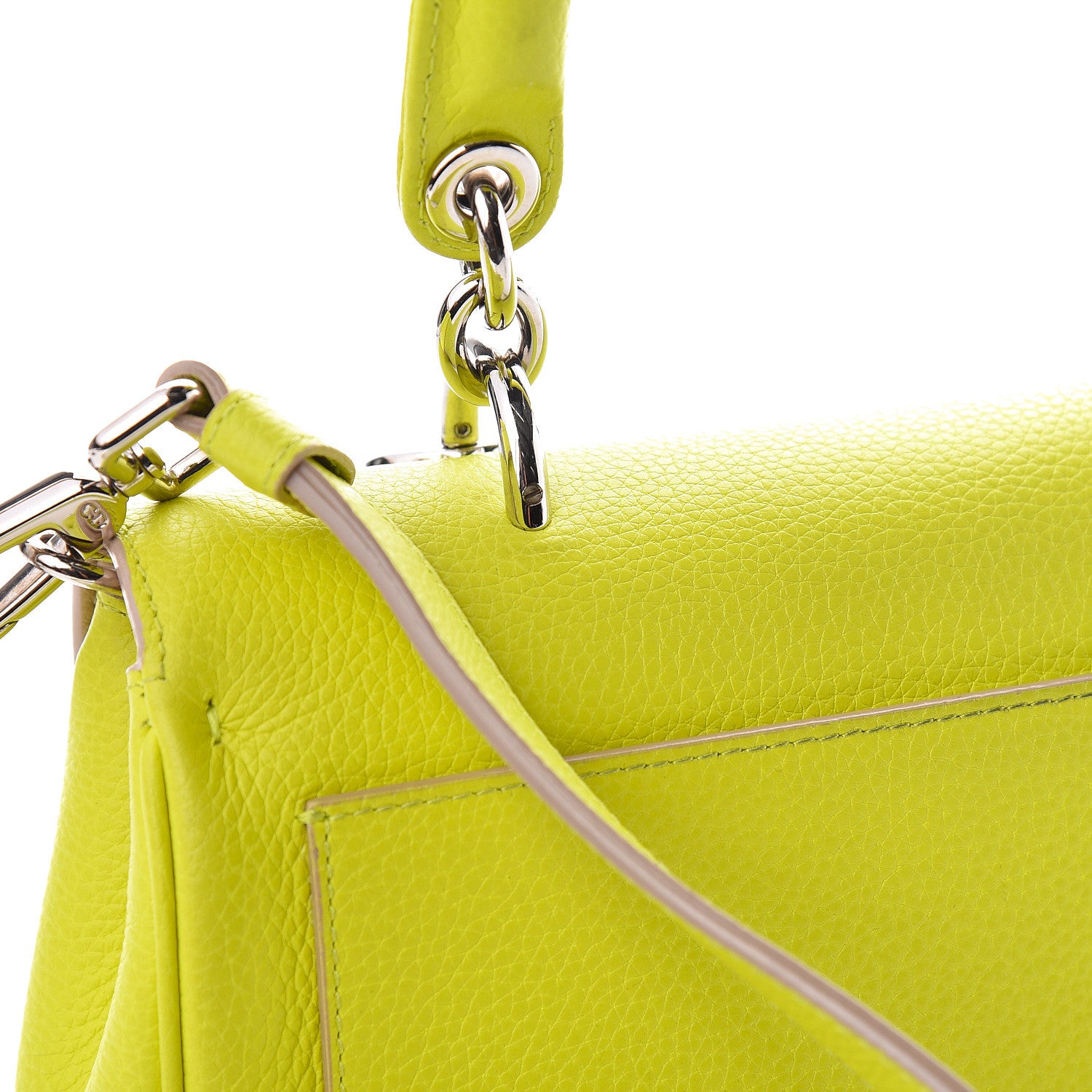 Christian Dior Smooth Calfskin Mini Be Dior Flap Vert Acide 11 of 13