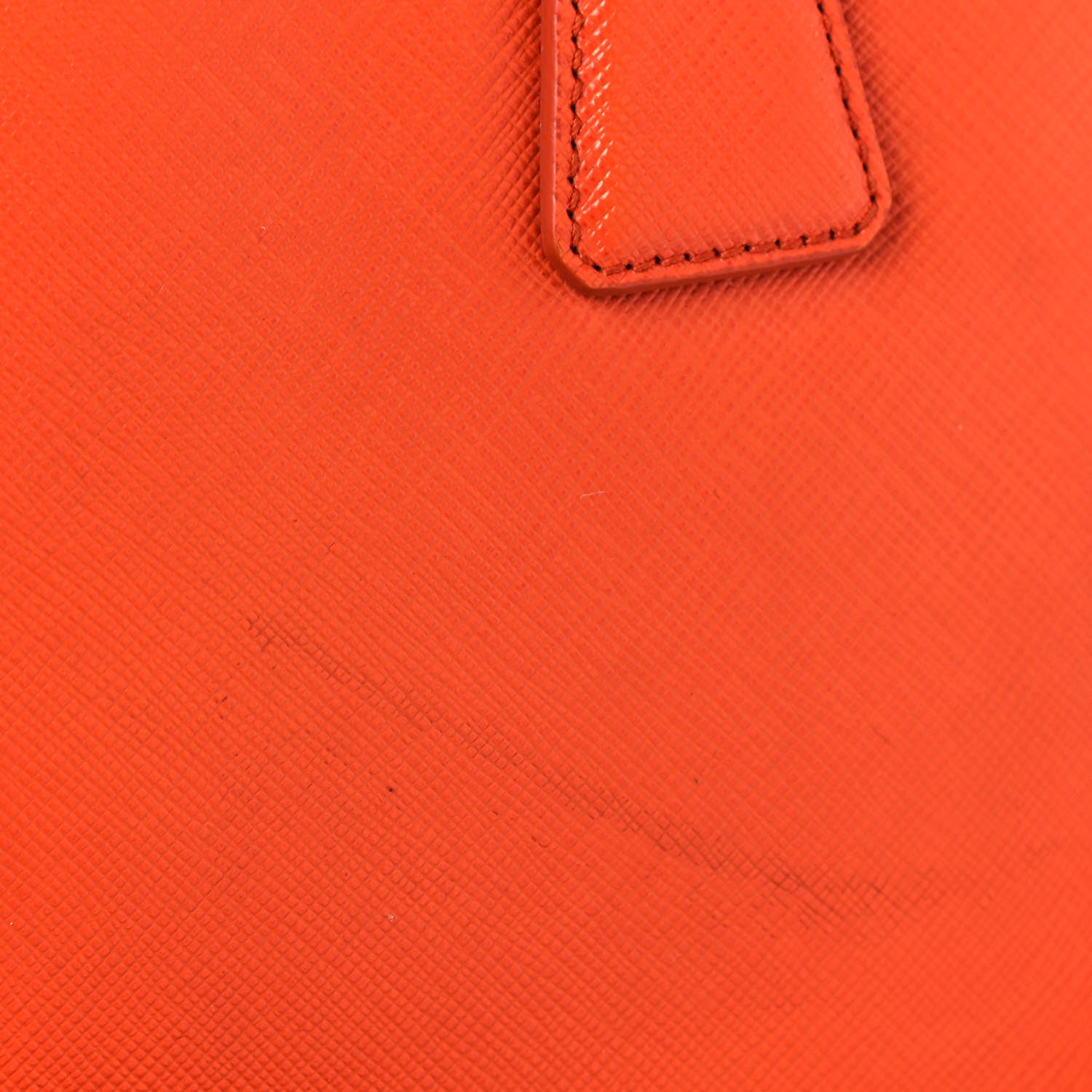 Prada Saffiano Lux Medium Double Zip Tote Papaya 15 of 16