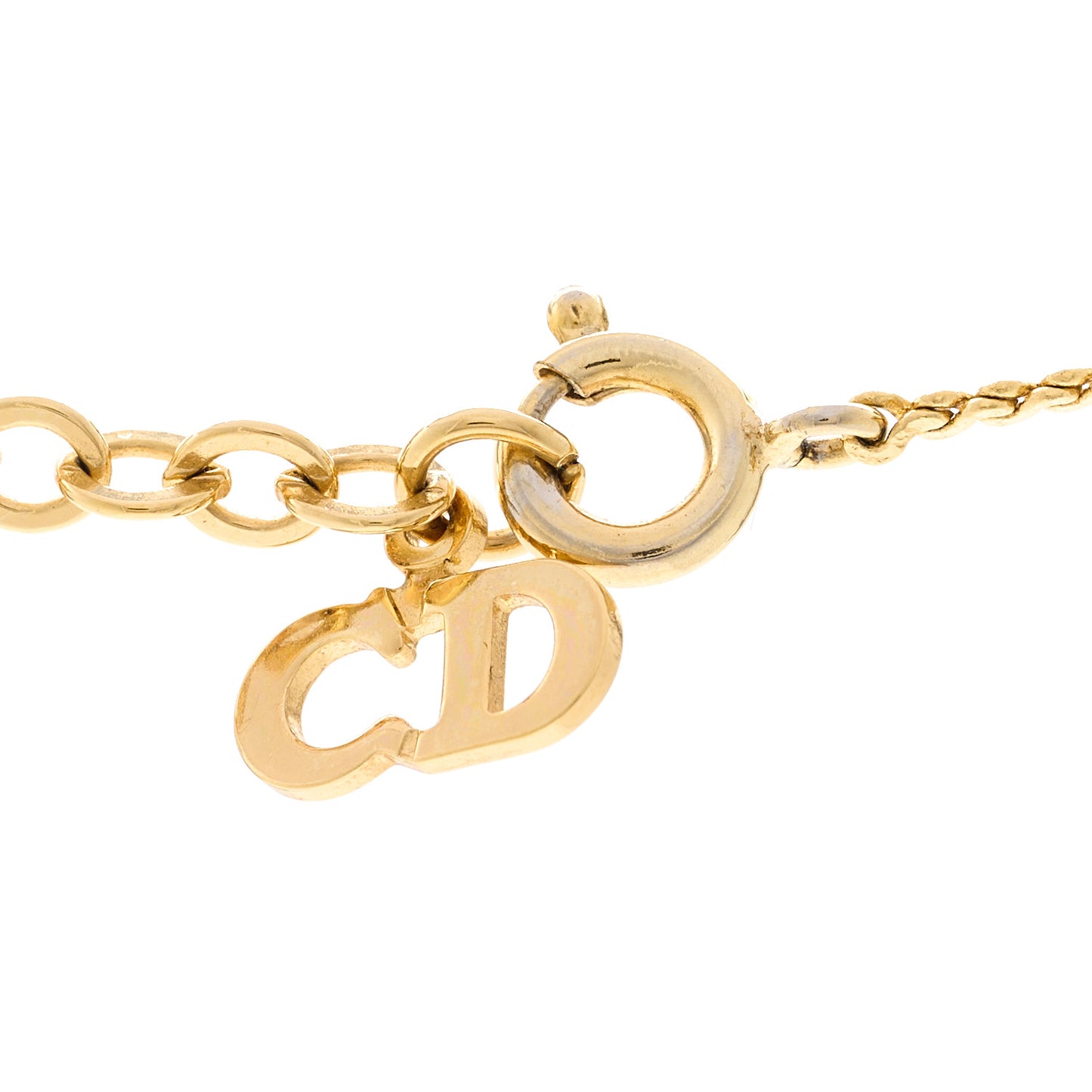 Metal CD Necklace Gold