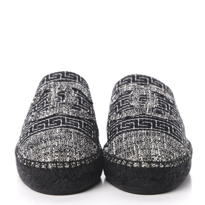 Chanel Tweed CC Espadrilles Mule 38 Black 2 of 10