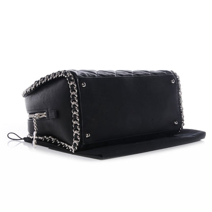 Chanel Calfskin Chain Around Bowler Black 4 of 8