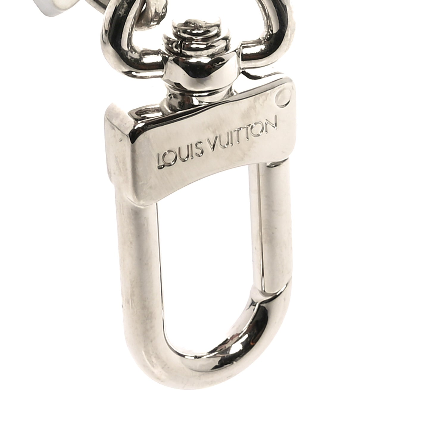 Calfskin Monogram Printed LV Fortune Cookie Bag Charm Key Holder Brown
