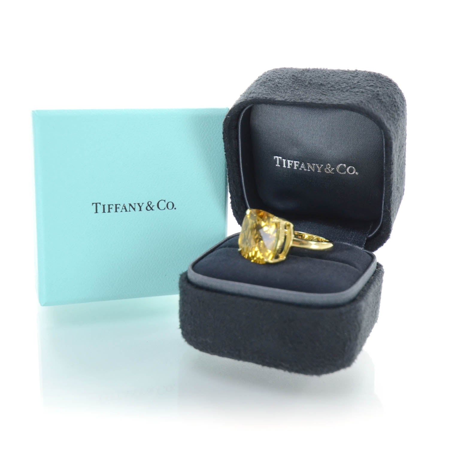 Tiffany 18k Gold Citrine Sparklers Cocktail Ring 6 6 of 6