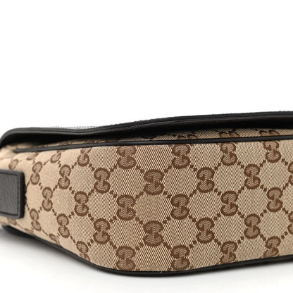 Gucci Monogram Flap Messenger Bag Beige Dark Brown 9 of 12