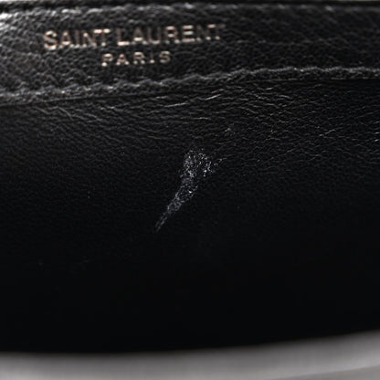 Saint Laurent Sheepskin Matelasse Chevron Monogram Medium College Bag Black 11 of 16