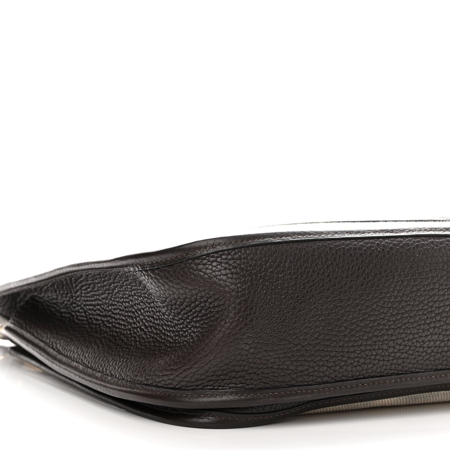 Hermes Toile Taurillon Clemence Evelyne II GM Ecru Ebene 8 of 10