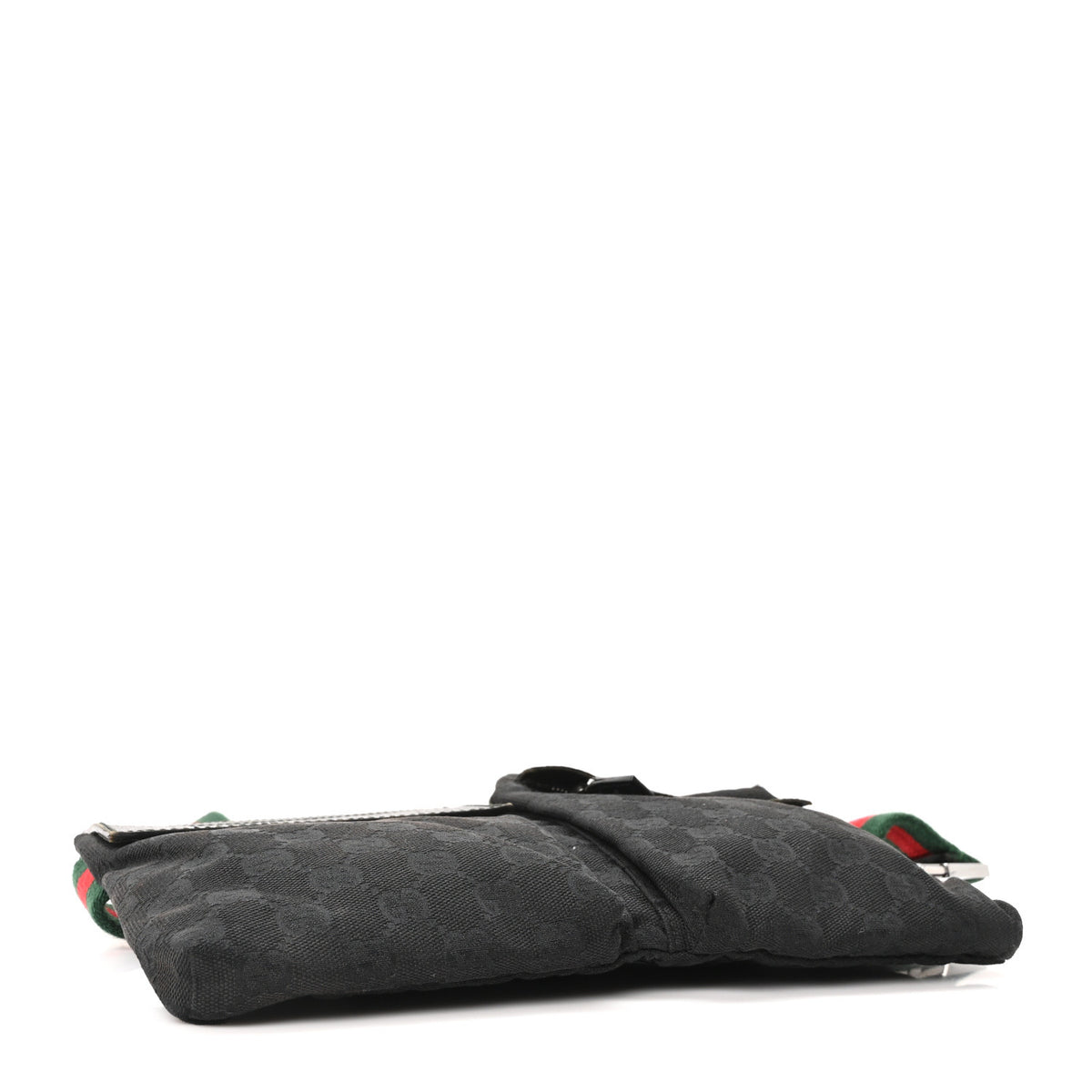 GG Monogram Web Double Pocket Belt Bag Black