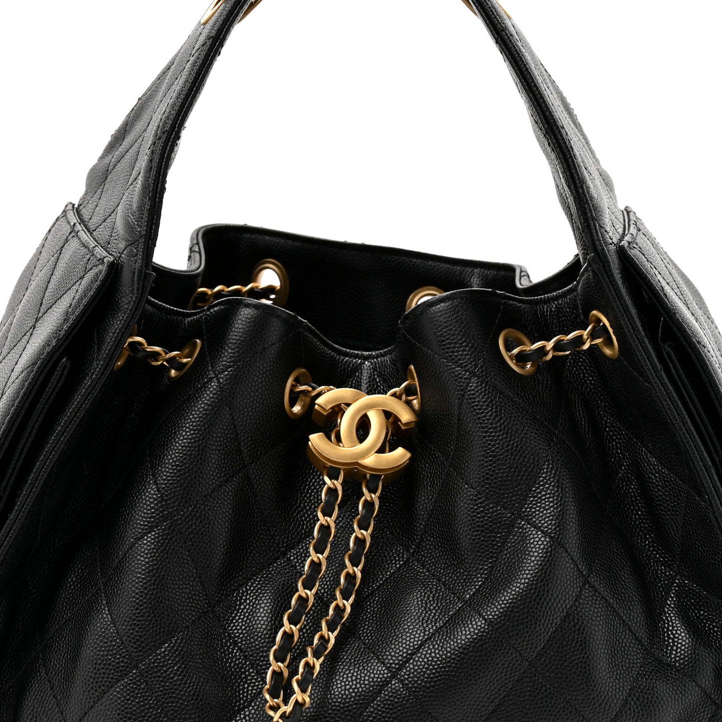 Caviar Quilted Small Chanel 25 Handbag Black