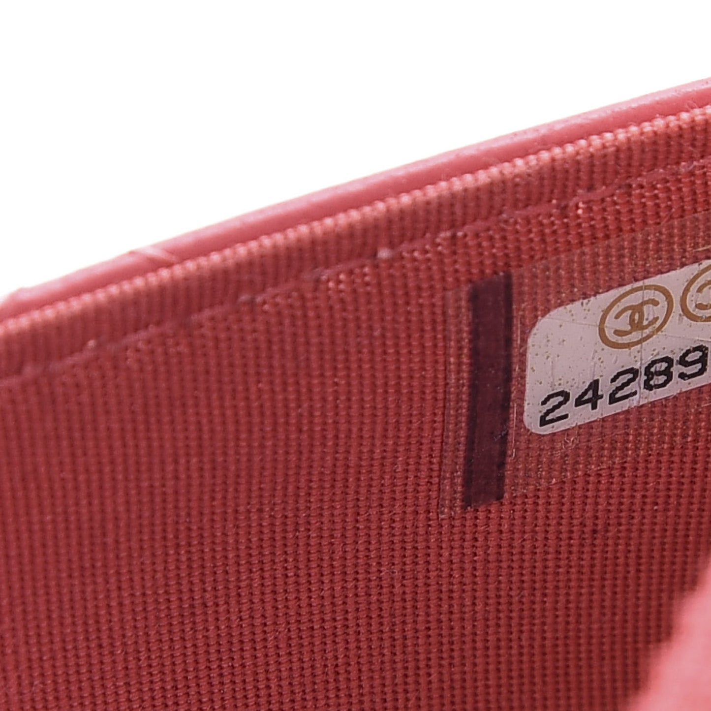 Lambskin Quilted Trendy CC Wallet On Chain WOC Bright Pink