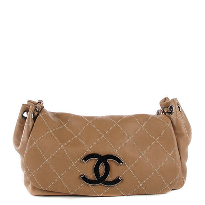 Chanel Lambskin Diamond Stitched Accordion Flap Beige 1 of 7