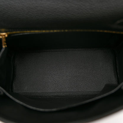 Hermes Togo Horseshoe Kelly Retourne 25 Black 5 of 11