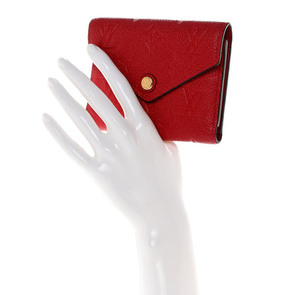 Louis Vuitton Empreinte Victorine Wallet Scarlet 2 of 8