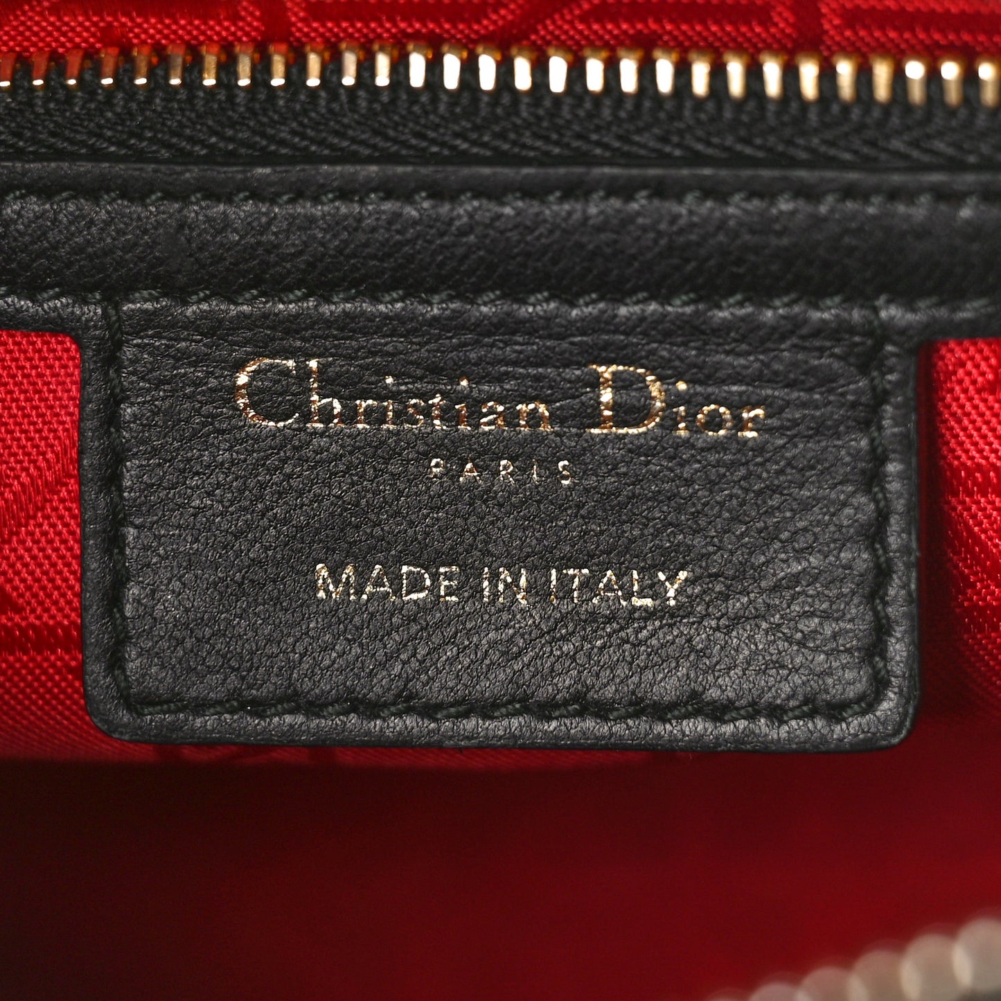 Lambskin Cannage Medium Lady Dior Black