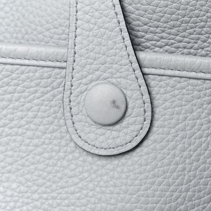 Hermes Taurillon Clemence Evelyne III PM Bleu Pale 11 of 11