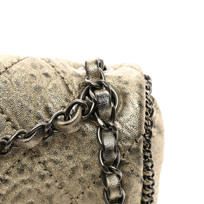 Chanel Distressed Lambskin Medium Leo Lion Flap Metallic 12 of 12