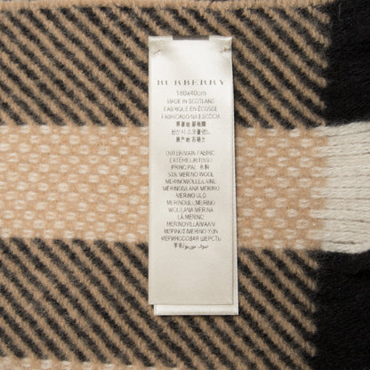 Burberry Merino Wool Giant Check Scarf Camel 5 of 6
