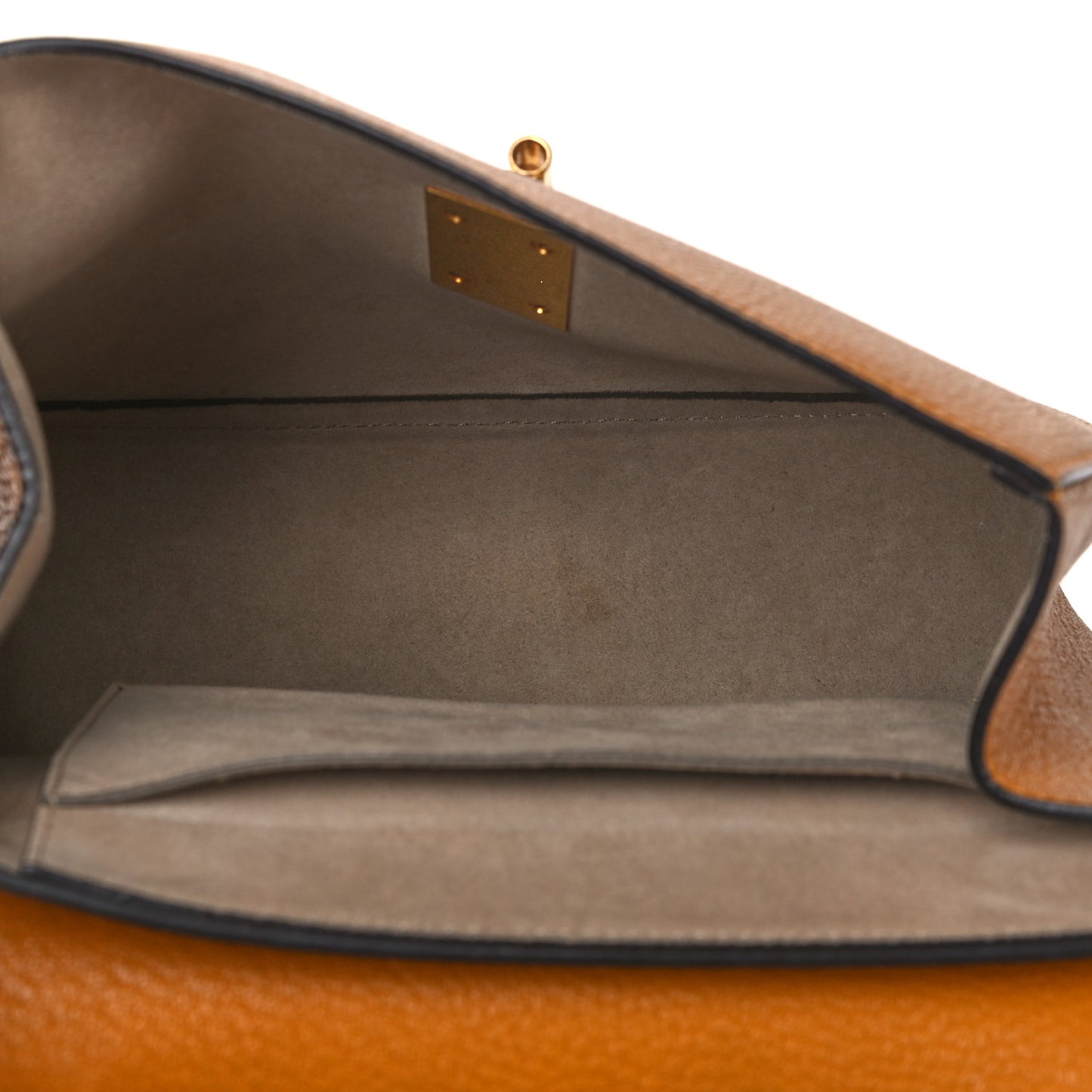 Grained Lambskin Medium Drew Shoulder Bag Mustard