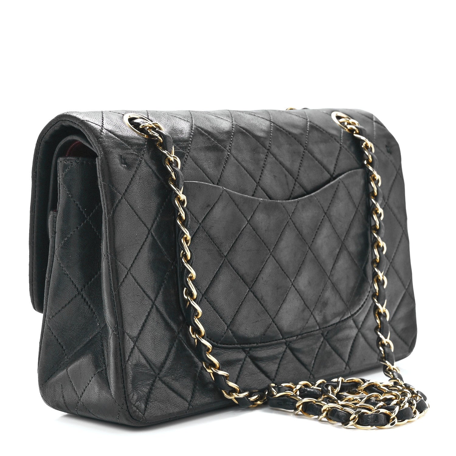 Chanel Lambskin Quilted Medium Double Flap Black 3 of 12