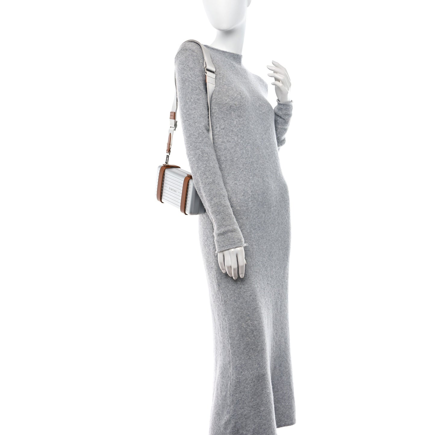 Aluminum Cross-Body Bag Silver