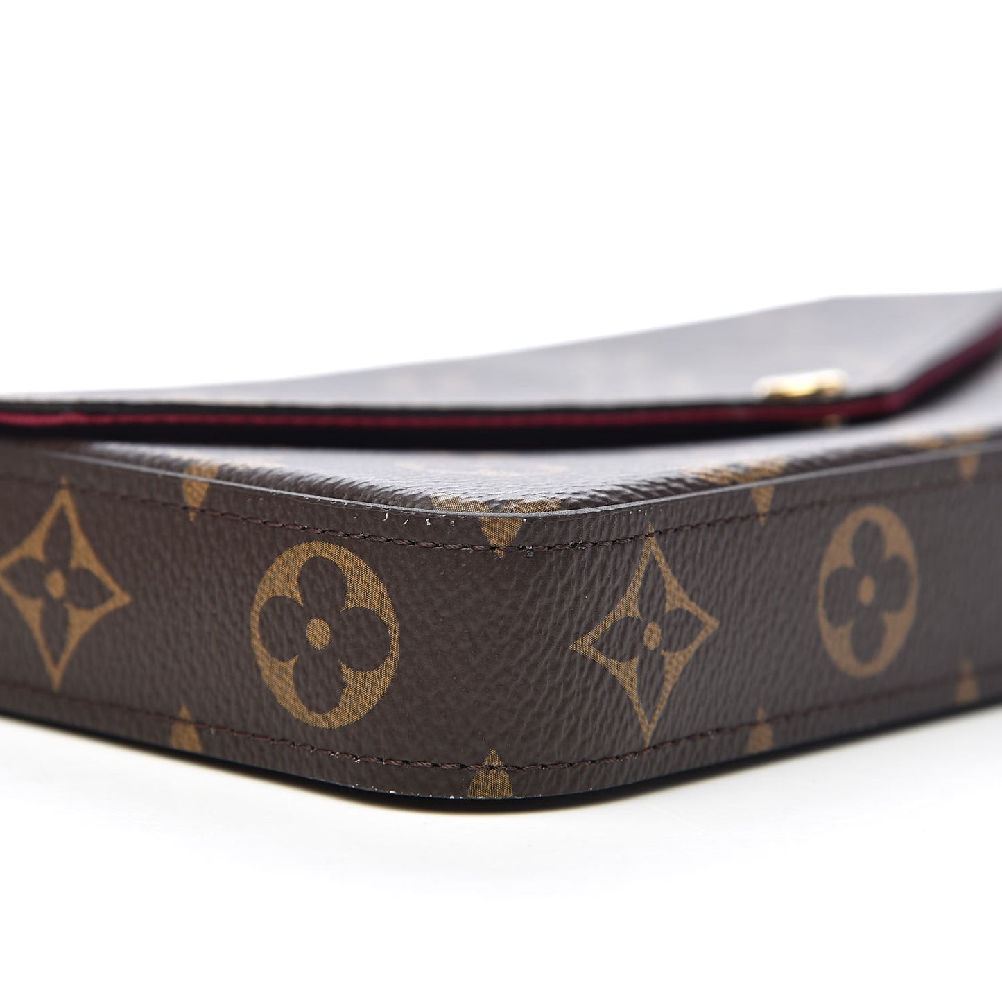 Monogram Pochette Felicie Chain Wallet Fuchsia