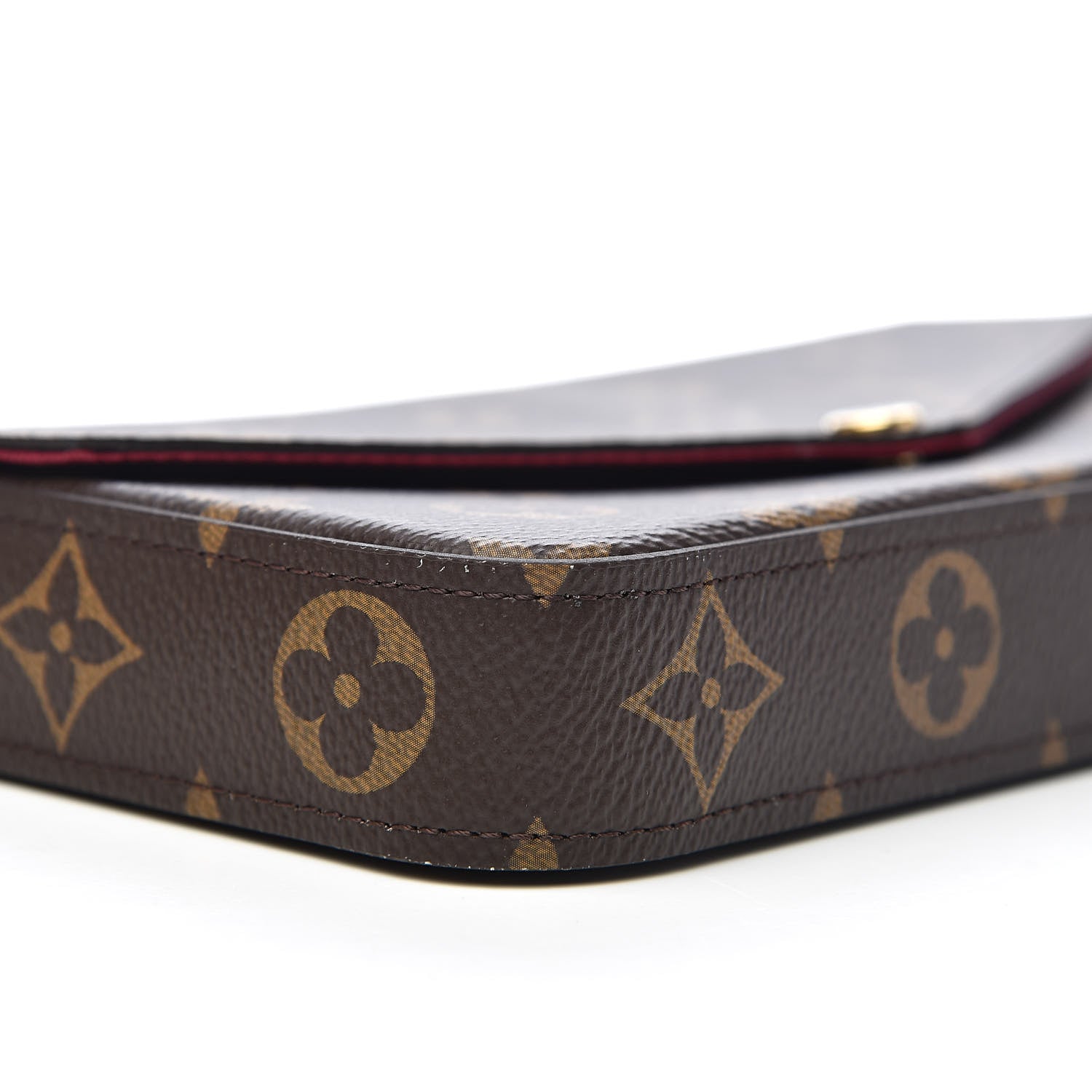 Louis Vuitton Monogram Pochette Felicie Chain Wallet Fuchsia 7 of 11