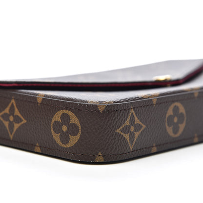 Louis Vuitton Monogram Pochette Felicie Chain Wallet Fuchsia 7 of 11