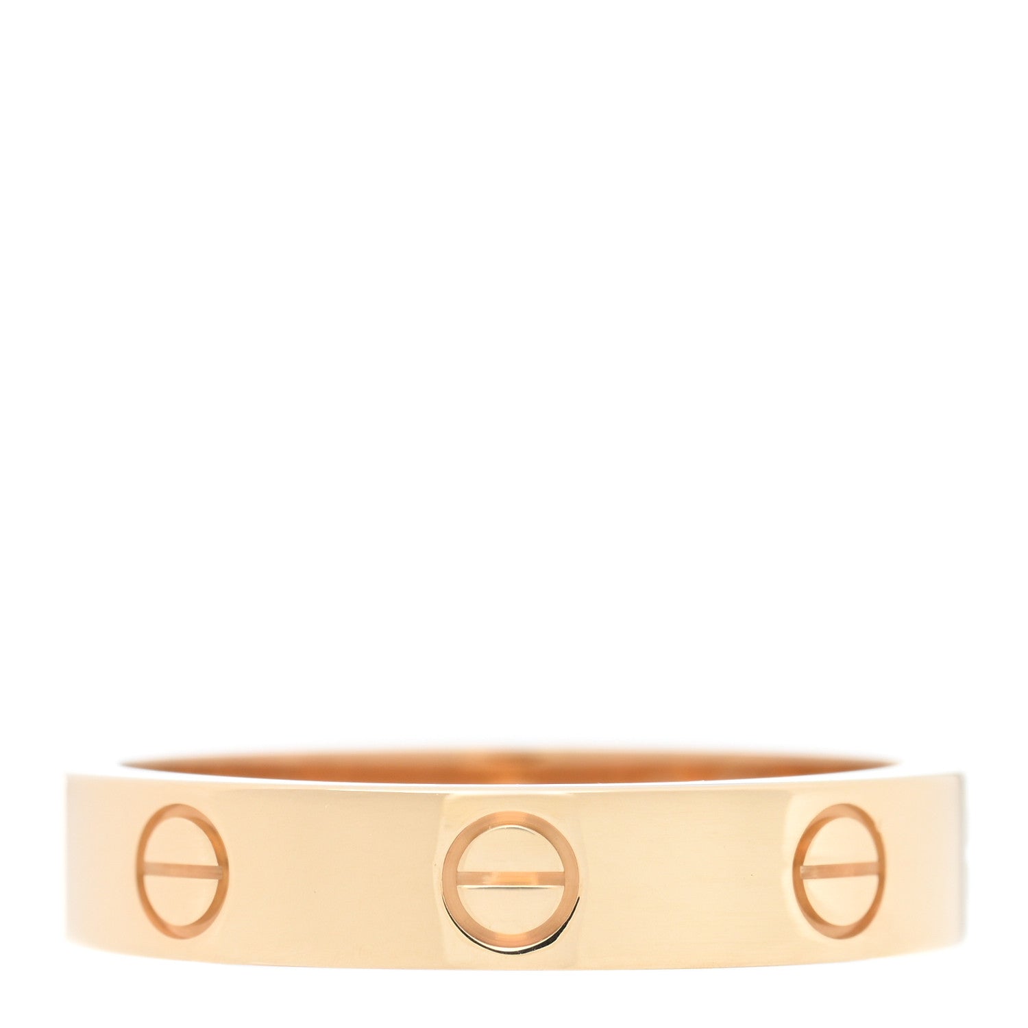Cartier 18K Yellow Gold Diamond 4mm LOVE Wedding Band Ring 54 6.75 3 of 4