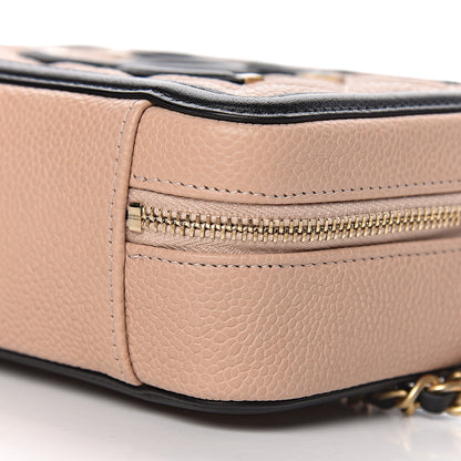 Chanel Caviar Quilted CC Filigree Vanity Clutch With Chain Beige Black 10 of 11