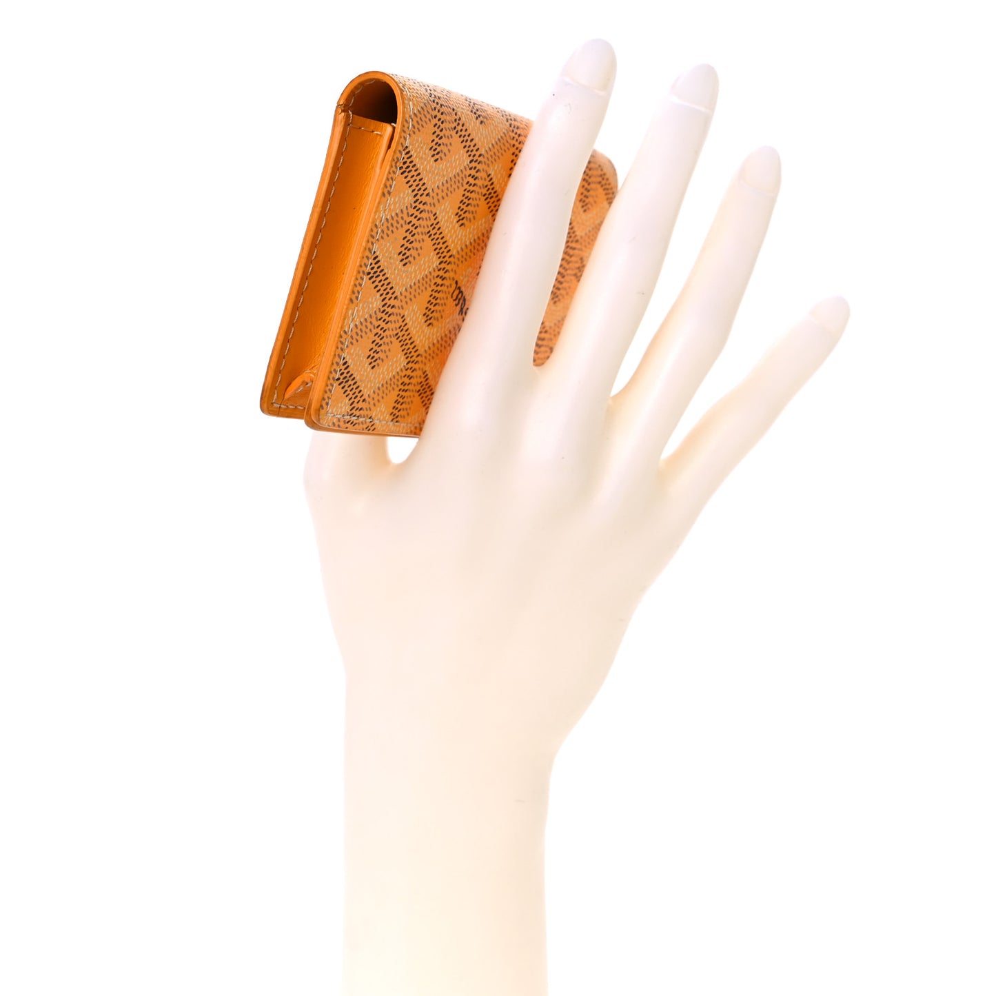 Goyardine Business Card Holder Yellow