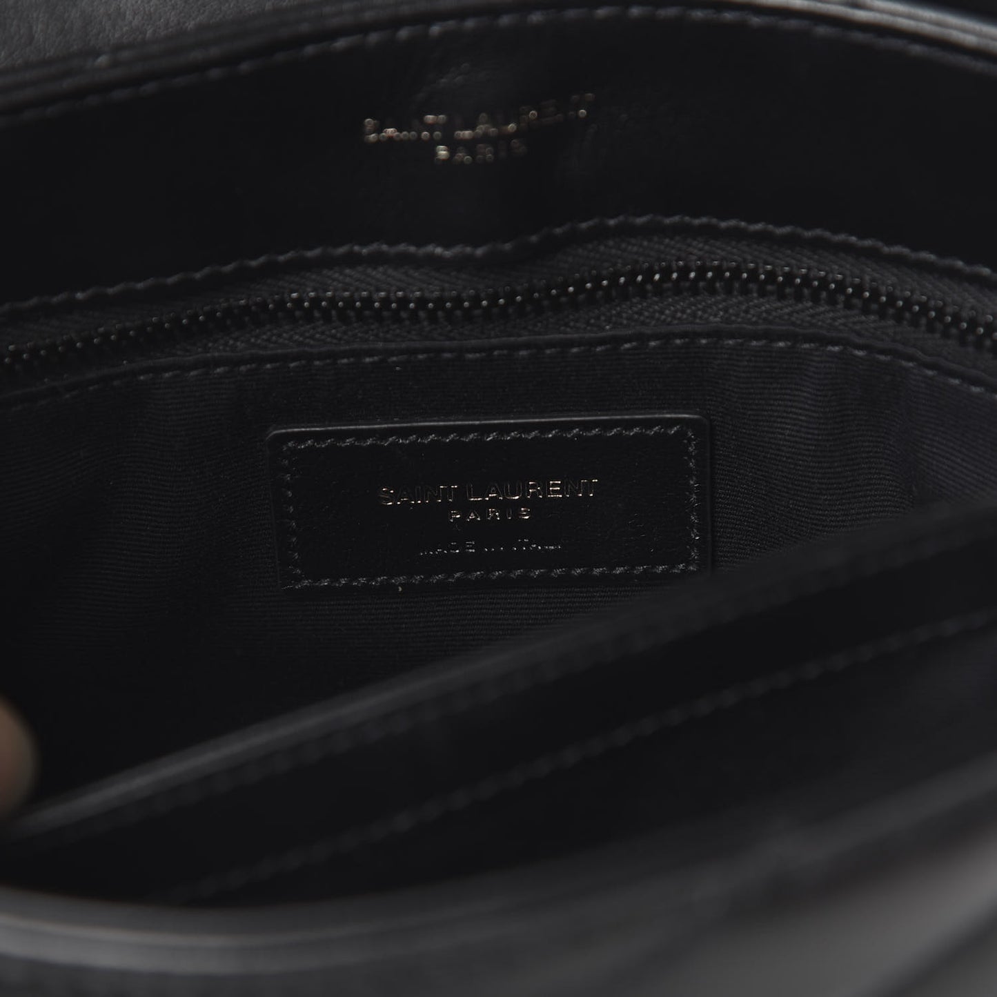 Calfskin Y Quilted Monogram Toy Loulou Crossbody Bag Black