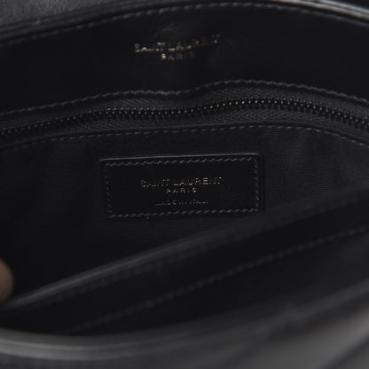 Saint Laurent Calfskin Y Quilted Monogram Toy Loulou Crossbody Bag Black 5 of 9