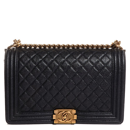 Chanel Caviar Quilted New Medium Boy Flap Black 1 of 9