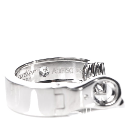 Cartier 18K White Gold 2 Diamond 5.5mm LOVE Hoop Earrings 5 of 6