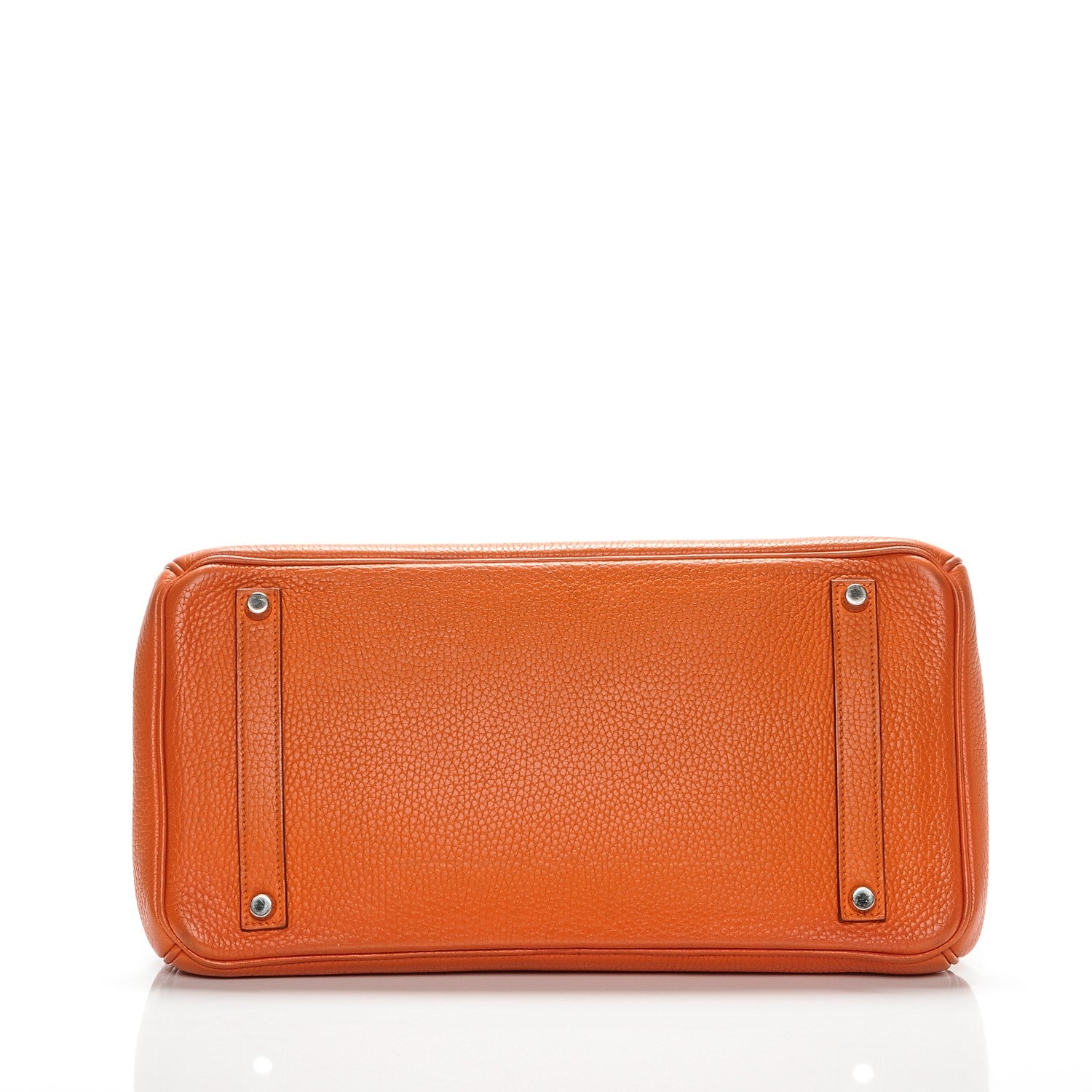 Hermes Taurillon Clemence Birkin 35 Orange 6 of 30