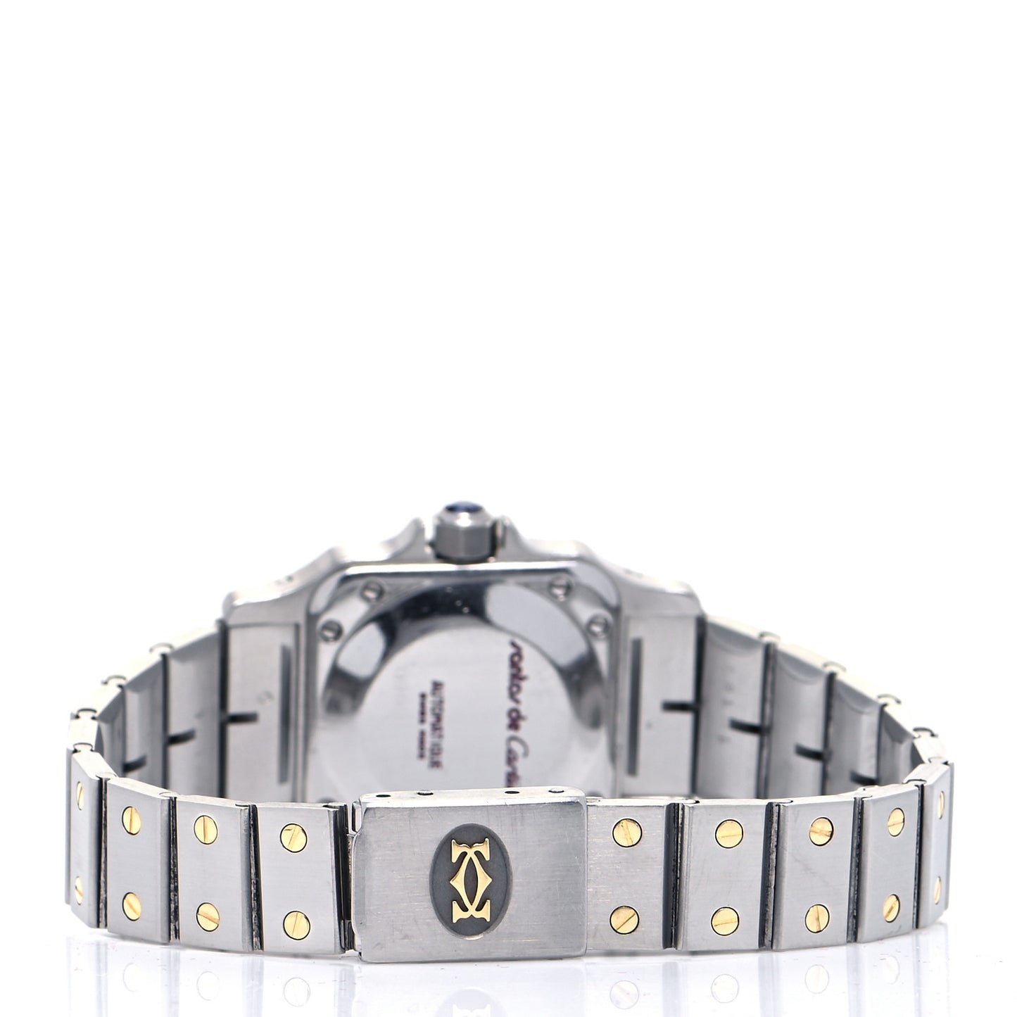 Stainless Steel 18K Yellow Gold 24mm Santos De Cartier Galbee Automatic Watch