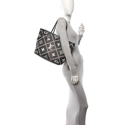 Louis Vuitton Empreinte Monogram Giant Broderies Neverfull MM Black 2 of 10