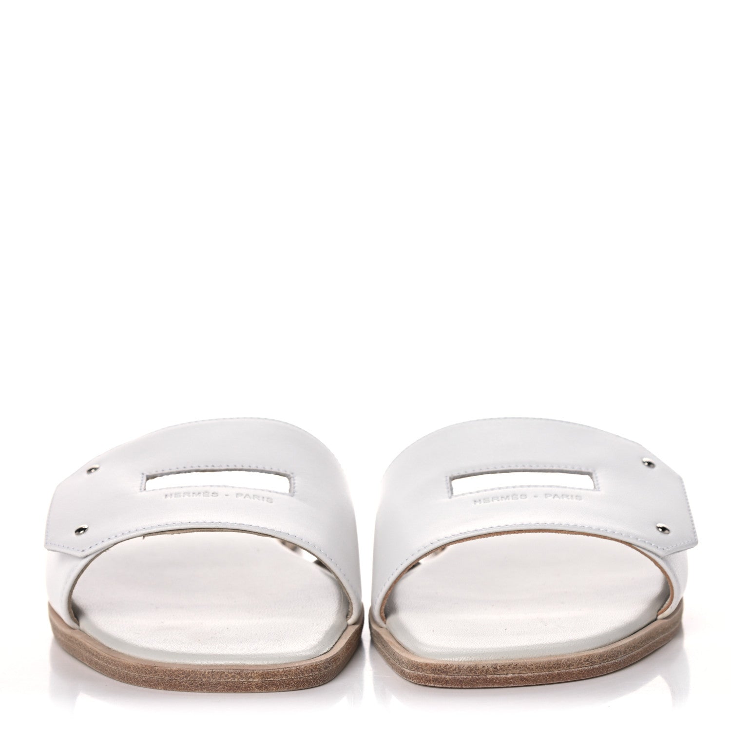 Hermes Calfskin View Sandals 37 White 2 of 12