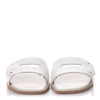 Hermes Calfskin View Sandals 37 White 2 of 12