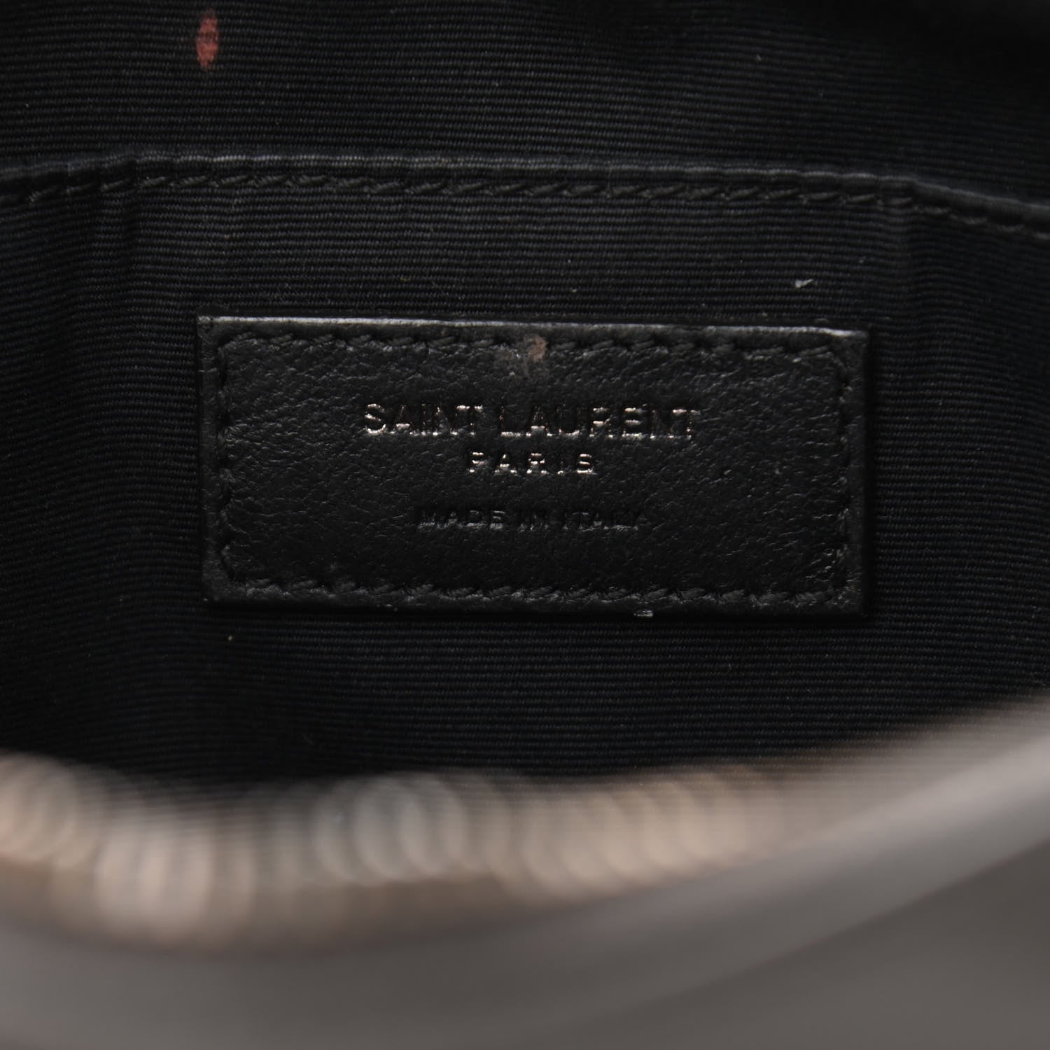 Saint Laurent Calfskin Matelasse Monogram Lou Camera Bag Sea Pebble 6 of 13
