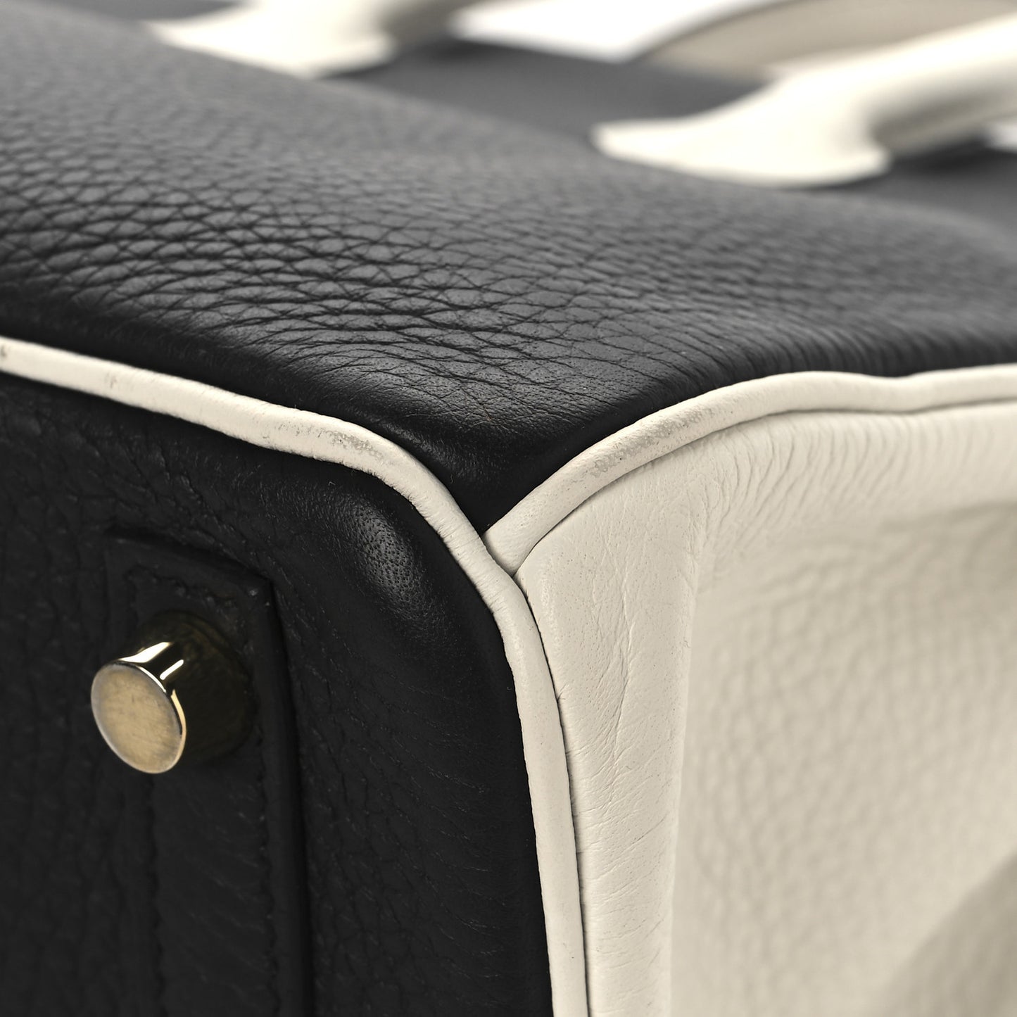 Togo Horseshoe Birkin 25 Black Craie