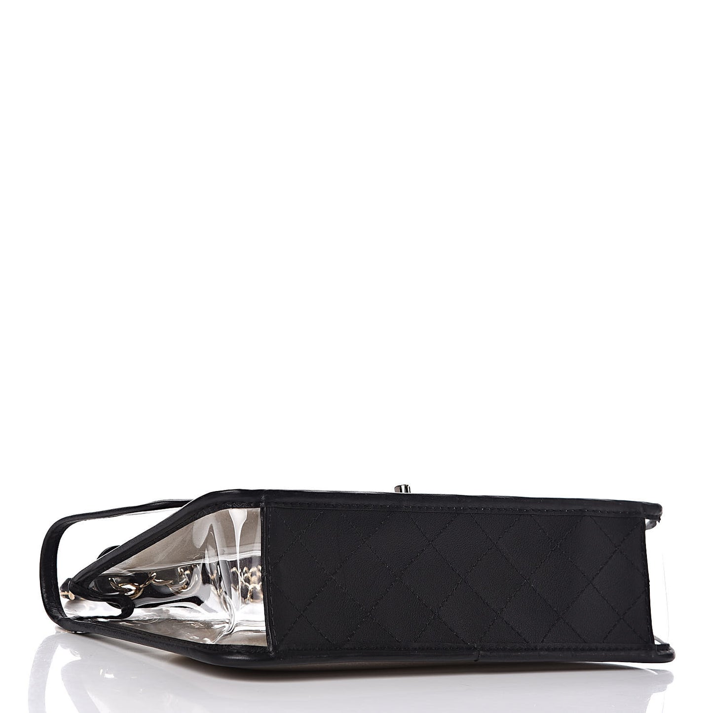Lambskin PVC Medium Coco Sand Flap Black