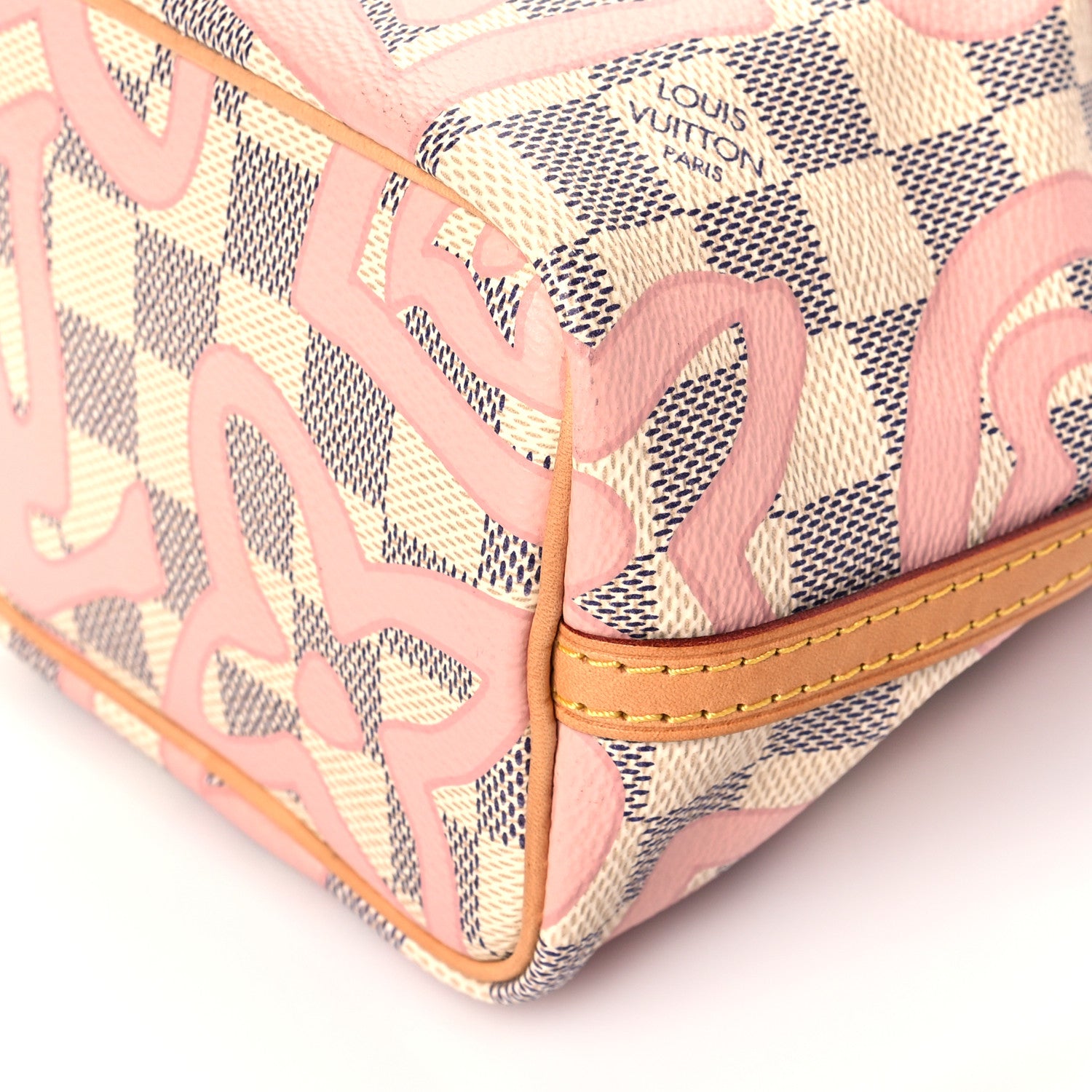 Louis Vuitton Damier Azur Tahitienne Nano Noe Rose Ballerine 10 of 10