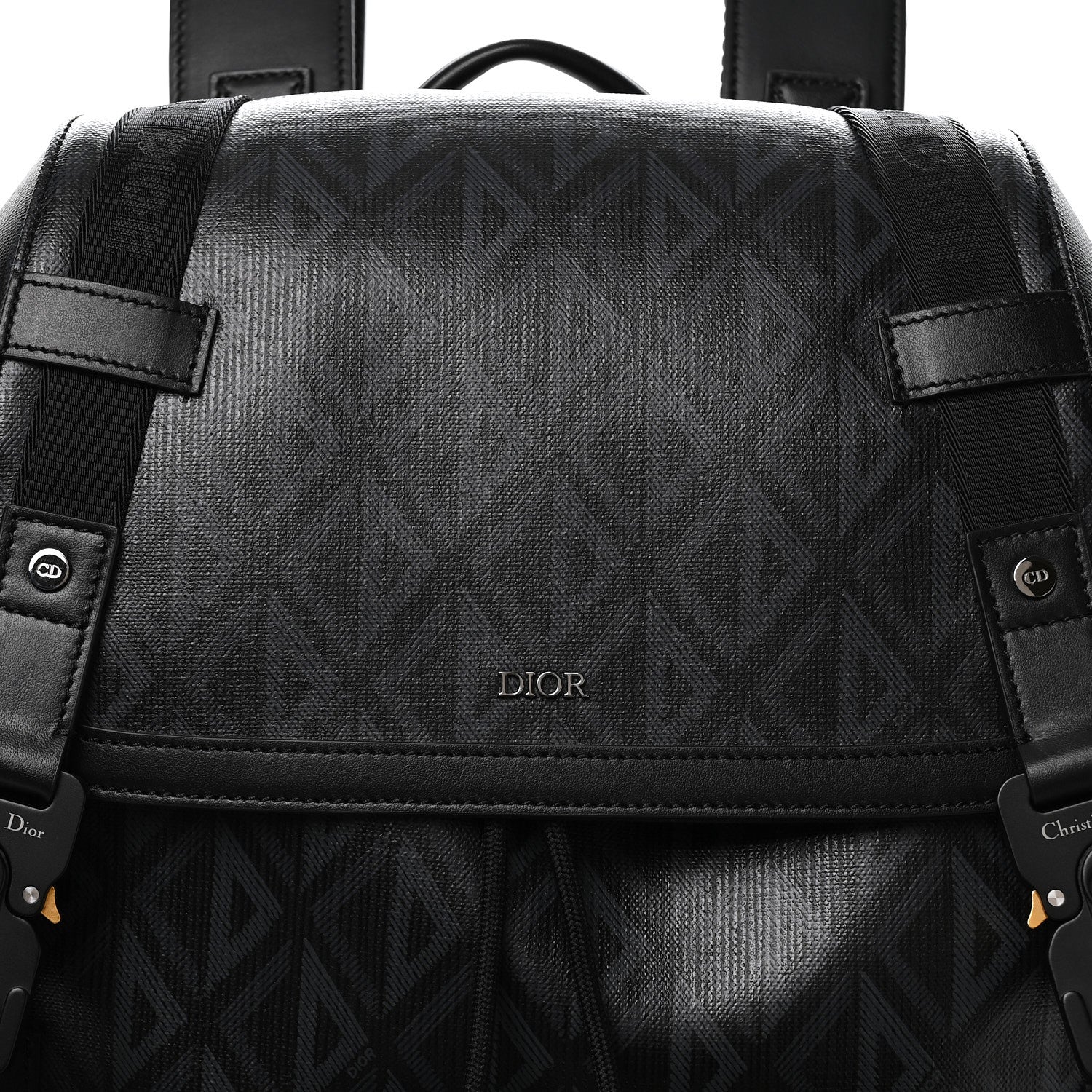 Christian Dior Canvas CD Diamond Hit The Road Backpack Black 8 of 10