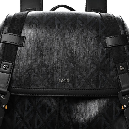 Christian Dior Canvas CD Diamond Hit The Road Backpack Black 8 of 10