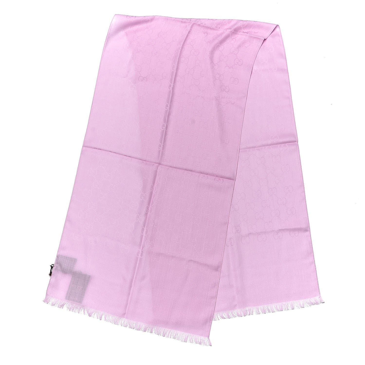 Gucci Wool Silk GG Monogram GGNat Scarf Rose 3 of 4
