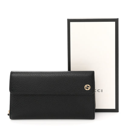 Gucci Dollar Calfskin Interlocking G Continental Wallet Black 8 of 8