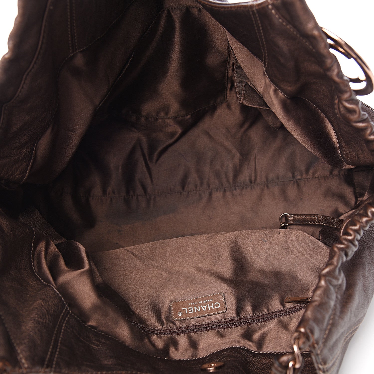 Chanel Metallic Calfskin Baby Coco Cabas Bronze 4 of 13