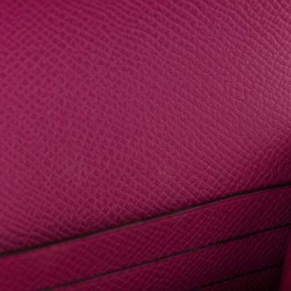 Hermes Epsom Kelly Longue Wallet Rose Pourpre 6 of 9