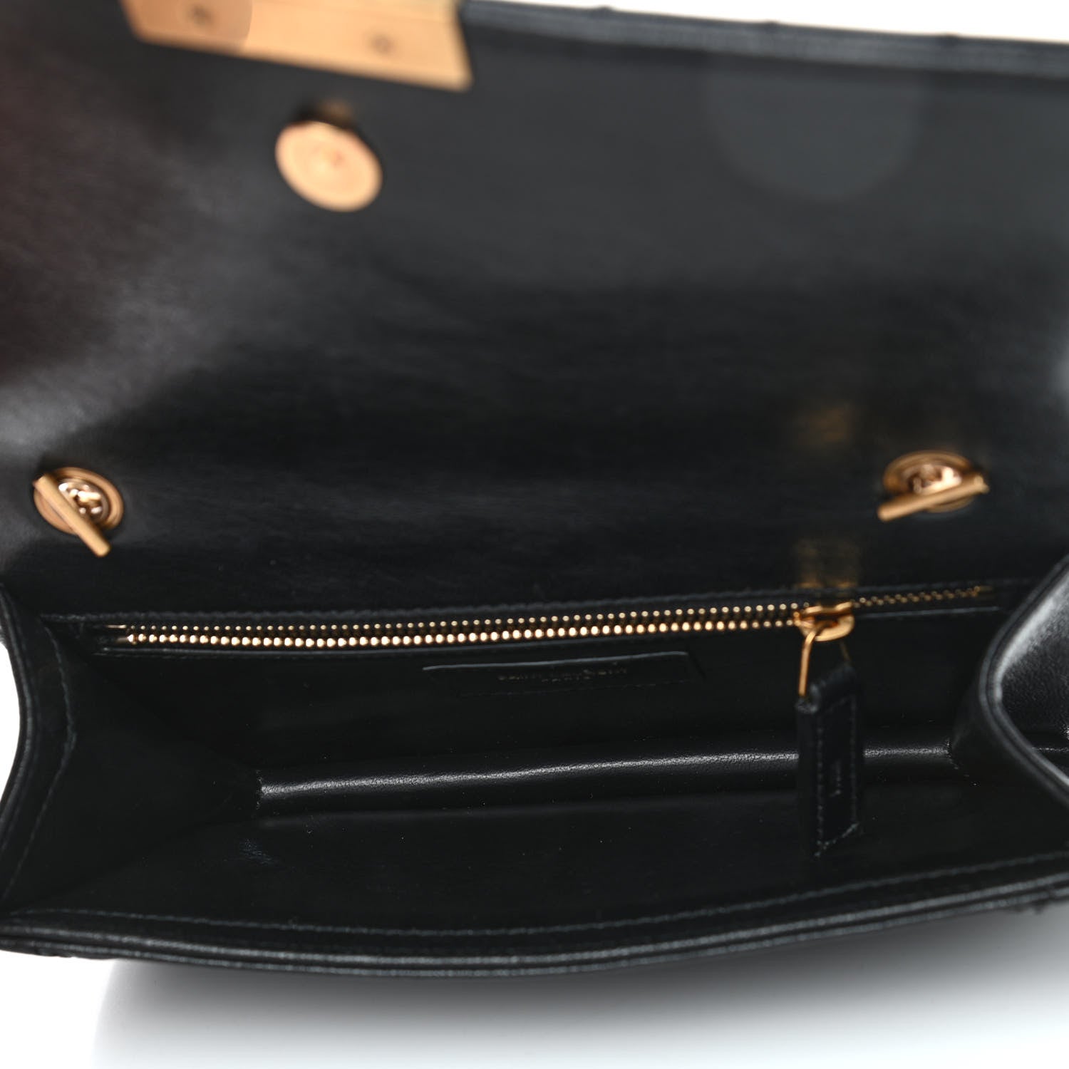 Saint Laurent Lambskin Matelasse Amalia Chain Shoulder Bag Black 4 of 4